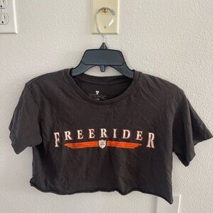 Black FREERIDER Crop Top